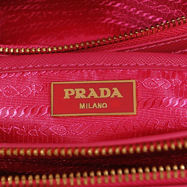 2014 Prada saffiano calfskin tote BN2244 rosered